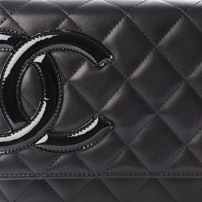 Chanel Calfskin Quilted Cambon Wallet On Chain WOC Black 9 of 9