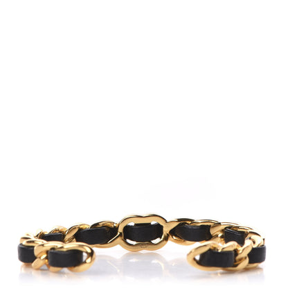Chanel Lambskin More Is More Cuff Bracelet Black Gold 3 of 5