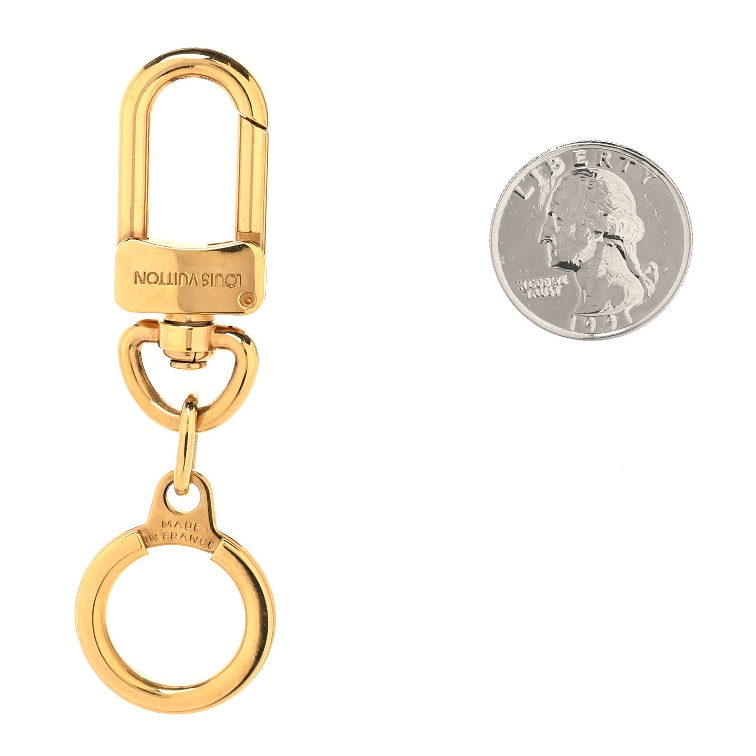 Louis Vuitton Pochette Extender Key Ring Gold 2 of 4