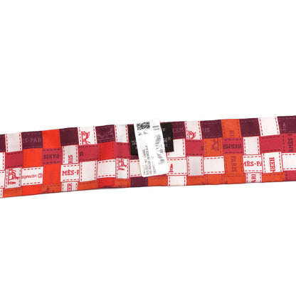 Hermes Silk Bolduc Au Carre Twilly Rouge Bordeaux Creme 2 of 5