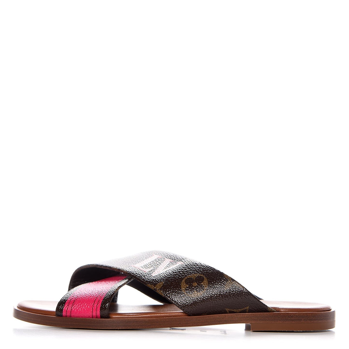 Monogram Panorama Flat Mules 36 Cacao