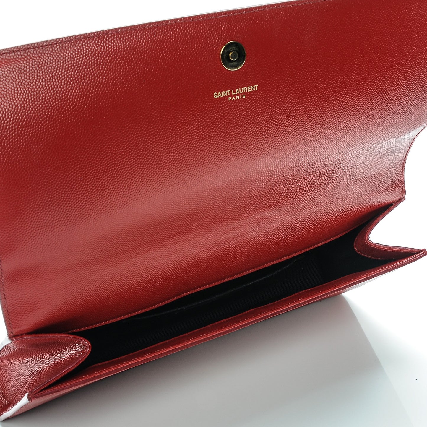 Grain De Poudre Classic Monogram Clutch Red