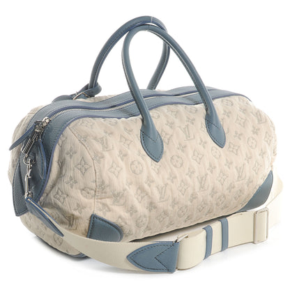 Louis Vuitton Monogram Denim Speedy Round Blue 3 of 7