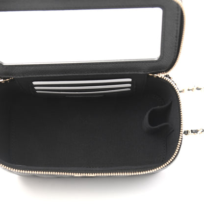 Chanel Caviar Quilted Small Tiny CC Vanity Case With Chain Black 5 of 9