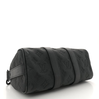 Louis Vuitton Monogram Taurillon Keepall Bandouliere 25 Black 4 of 9