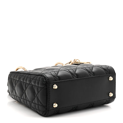 Christian Dior Lambskin Cannage Mini Lady Dior Black 4 of 12