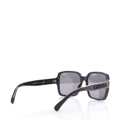 Chanel Acetate Polarized Square Sunglasses 5408 Black 4 of 8