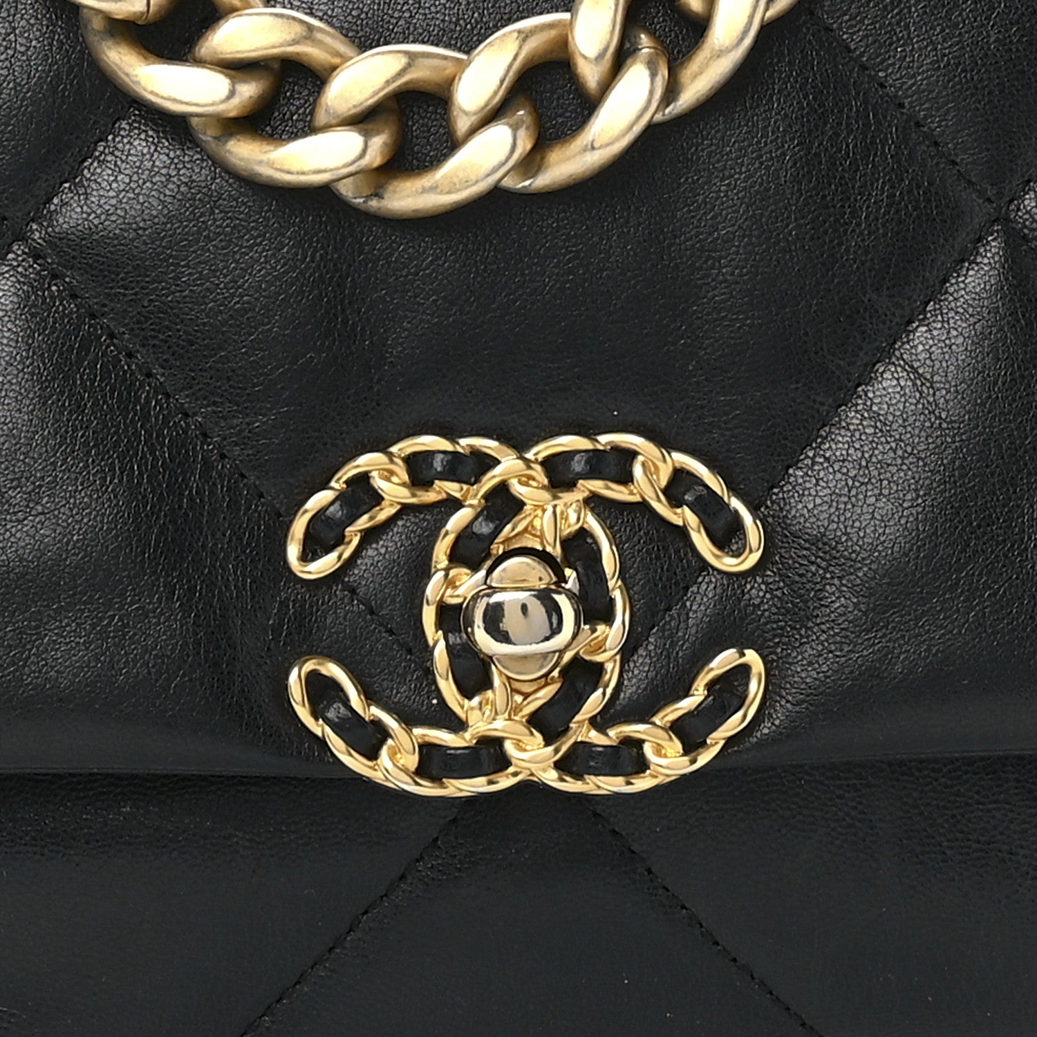 Chanel Goatskin Quilted Medium Chanel 19 Flap Black 8 of 11