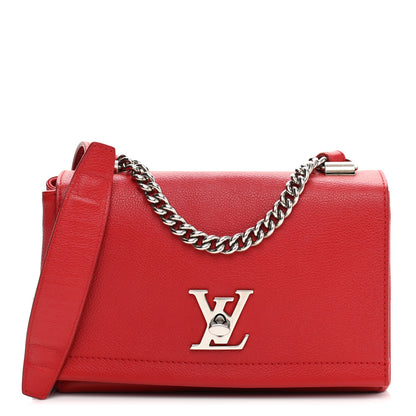 Louis Vuitton Calfskin Lockme II Chain Bag BB Rubis 1 of 14