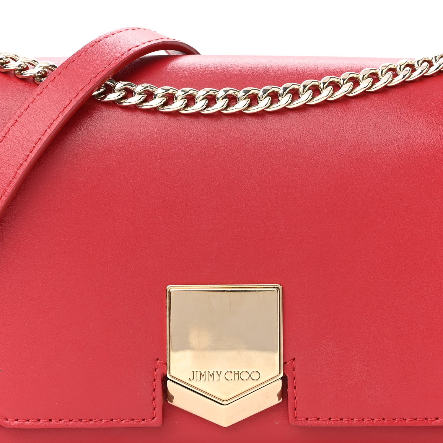 Jimmy Choo Spazzolato Lockett Shoulder Bag Red 7 of 9