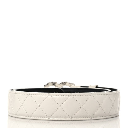 Chanel Caviar Quilted CC Chain Belt 75 30 White 2 of 6