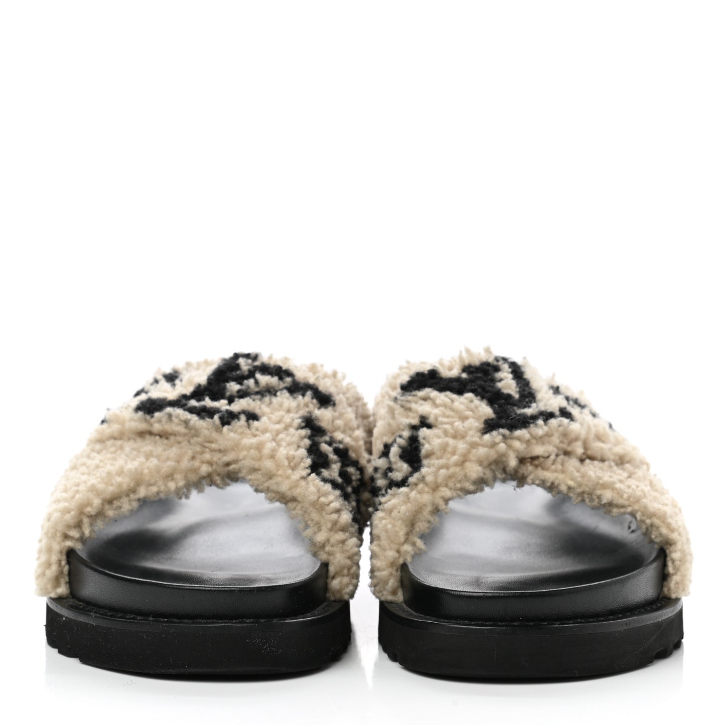 Shearling Paseo Sandals 40 Black
