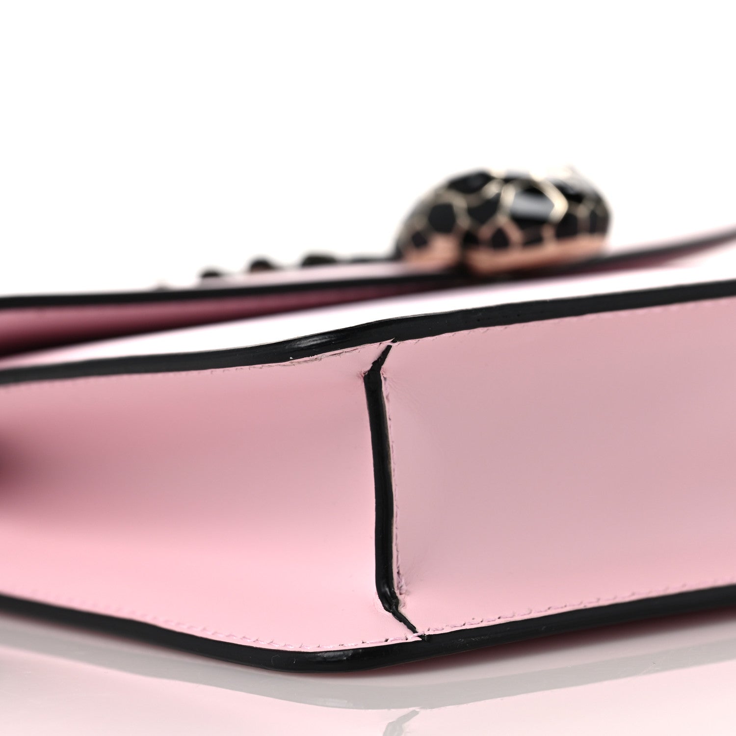 Bulgari Calfskin Studded Serpenti Forever Crossbody Bag Pink 6 of 9