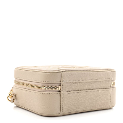 Chanel Caviar Quilted Small CC Filigree Vanity Case Beige 4 of 14