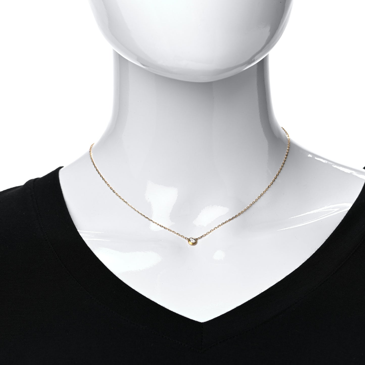 18K Yellow Gold Diamond LM D'Amour Pendant Necklace