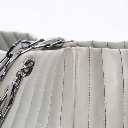 Chanel Lambskin Vertical Quilted Large Mademoiselle Tote Light Green 12 of 14