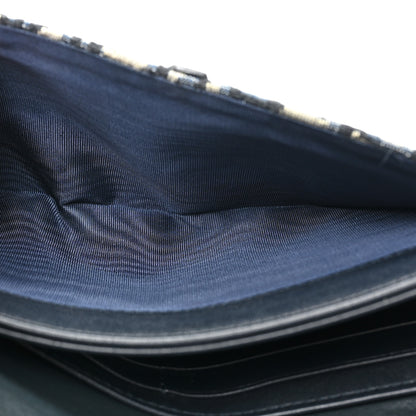Christian Dior Oblique Saddle Chain Long Wallet Blue 5 of 10