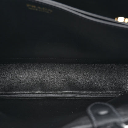 Prada Soft Grained Calfskin Vitello Daino Small Buckle Bag Black 6 of 13