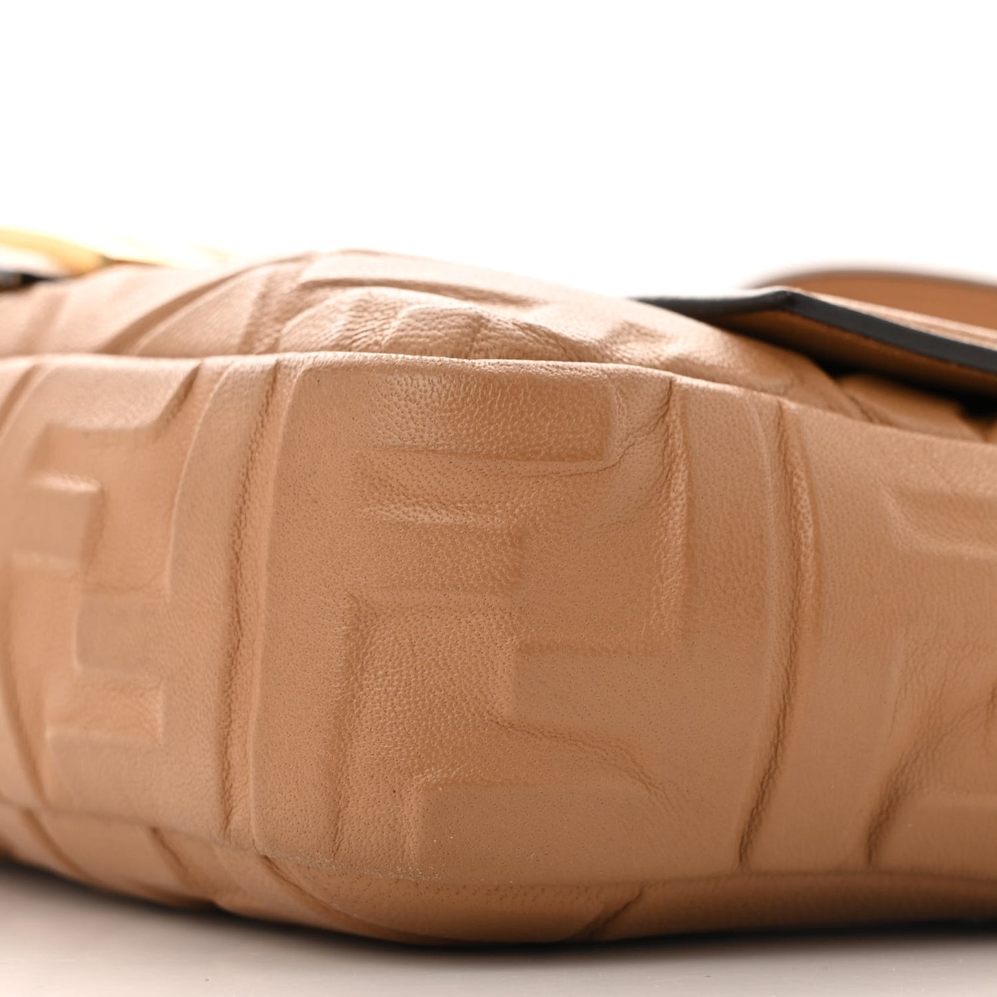 Nappa FF 1974 Embossed Baguette Miele Scuro