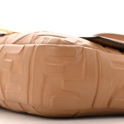Fendi Nappa FF 1974 Embossed Baguette Miele Scuro 10 of 15