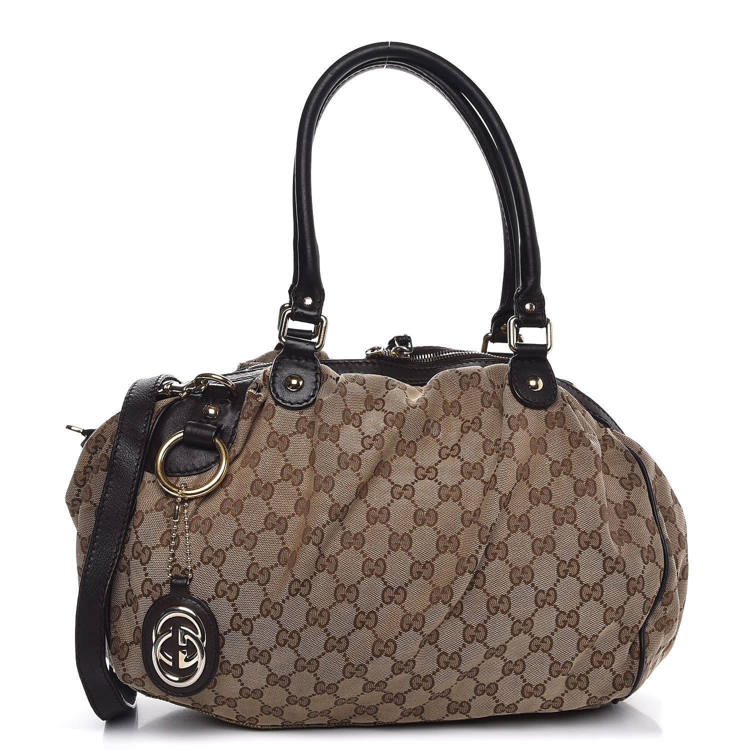 Gucci Monogram Medium Sukey Boston Bag Brown 1 of 9