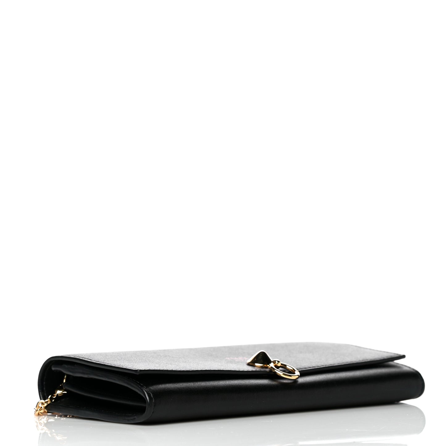 Vitello Liberty Century Lucido By The Way Continental Wallet On Chain Black
