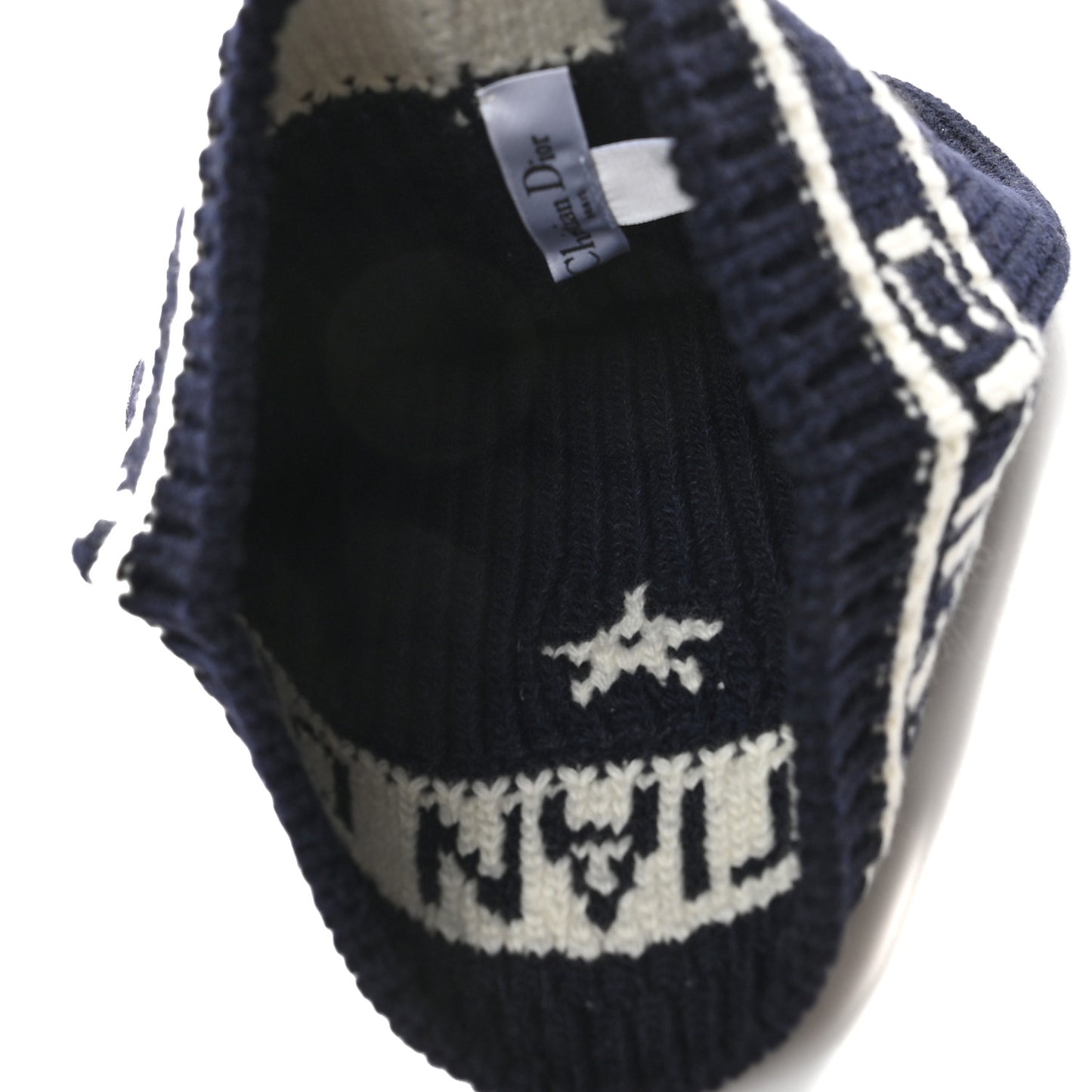 Wool Cashmere Star Beanie Blue Marine
