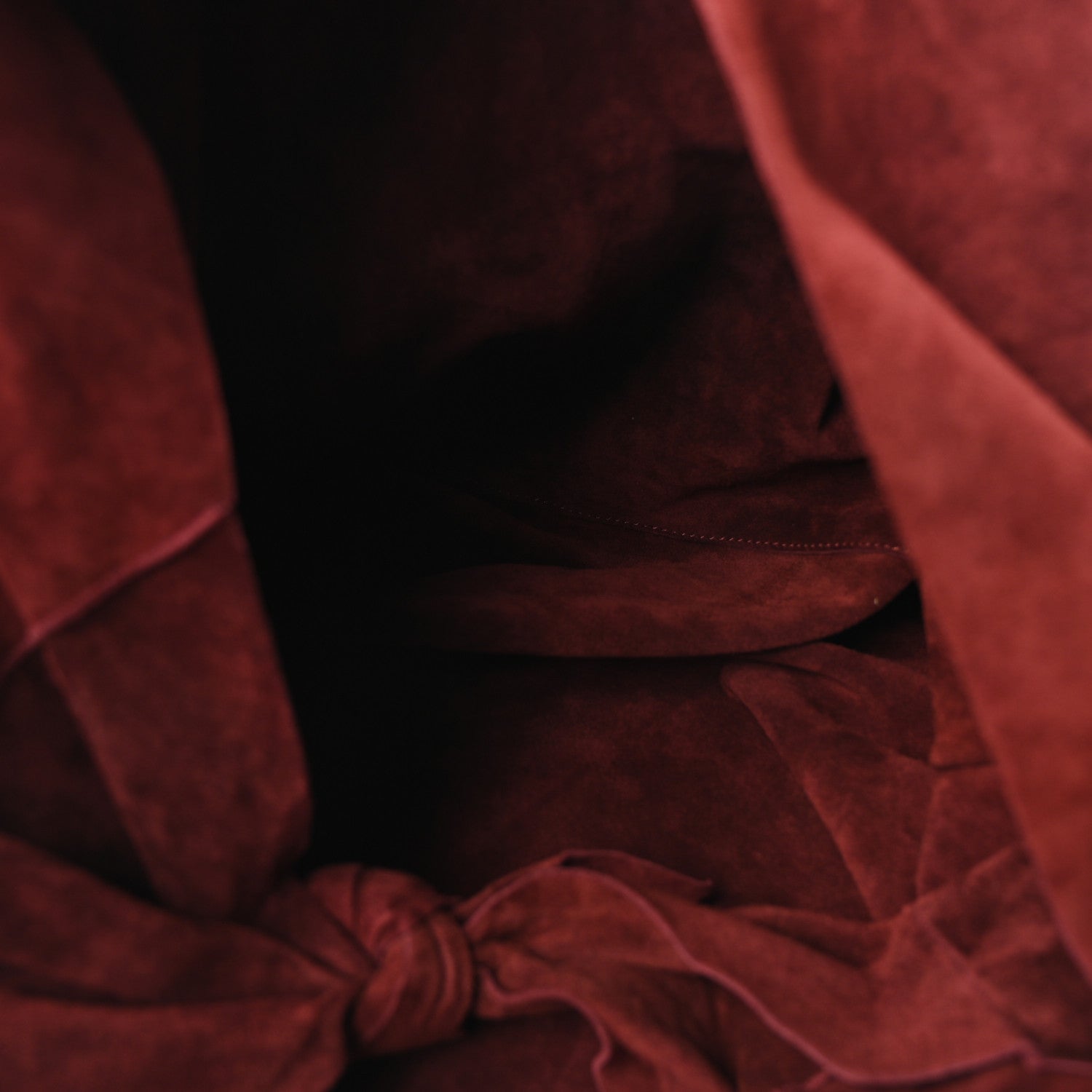 The Row Suede Bindle Bag Burgundy 4 of 8