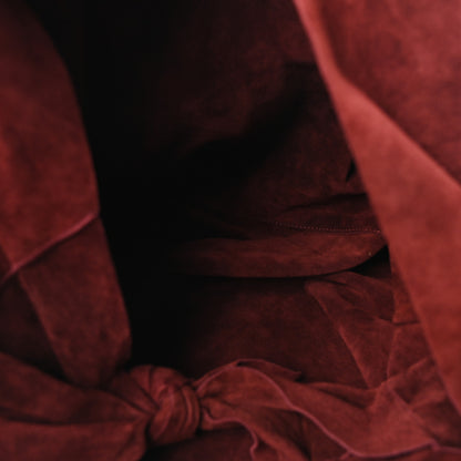 The Row Suede Bindle Bag Burgundy 4 of 8