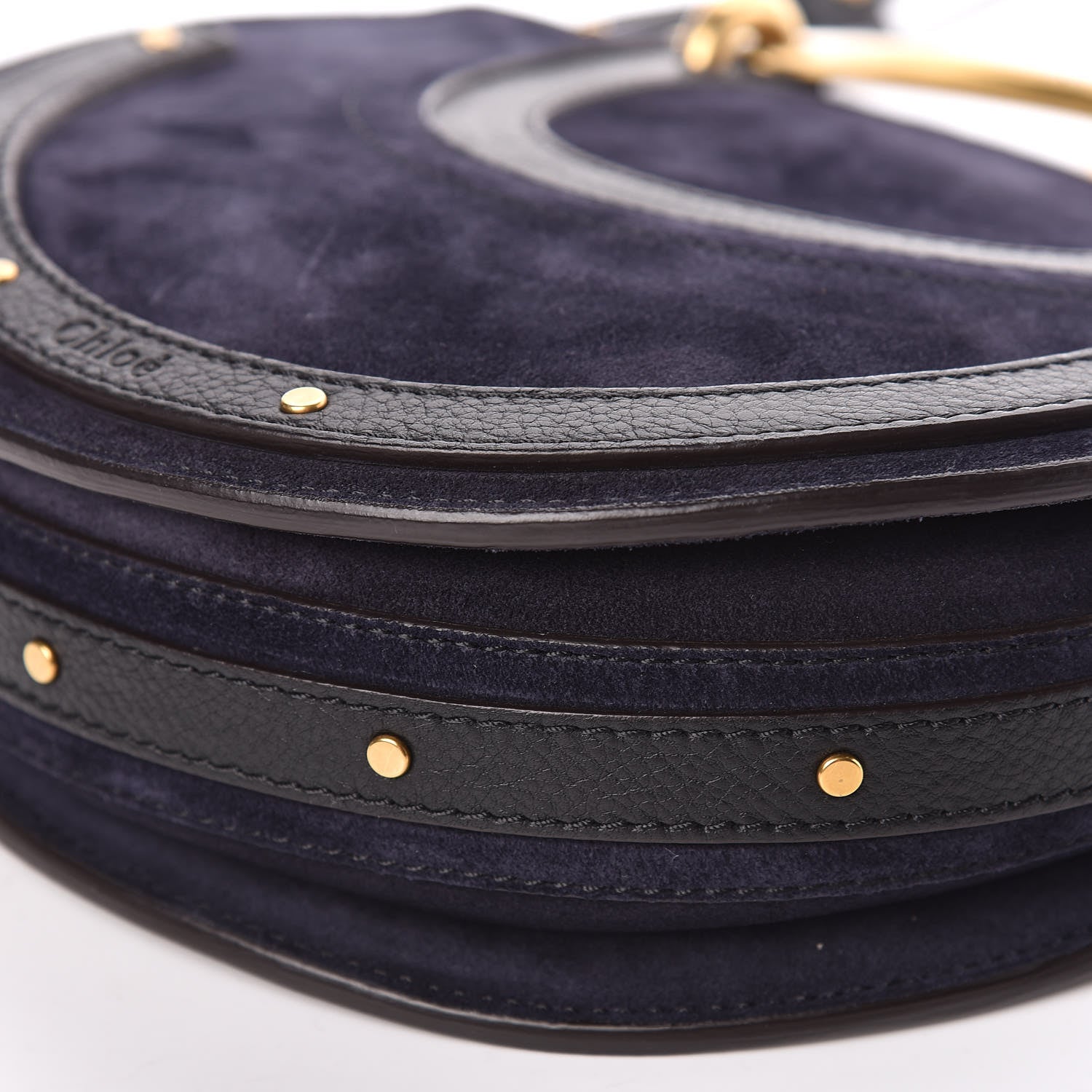 Chloe Calfskin Suede Small Pixie Bag Full Blue 6 of 9
