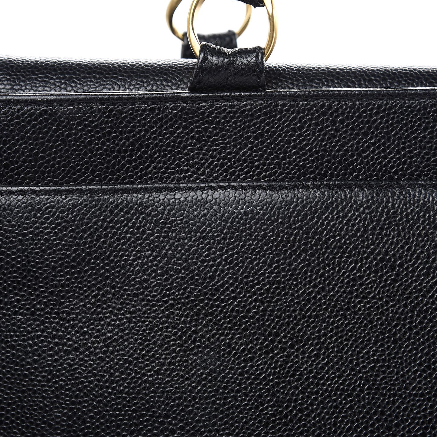 Caviar Large CC Shoulder Bag Black