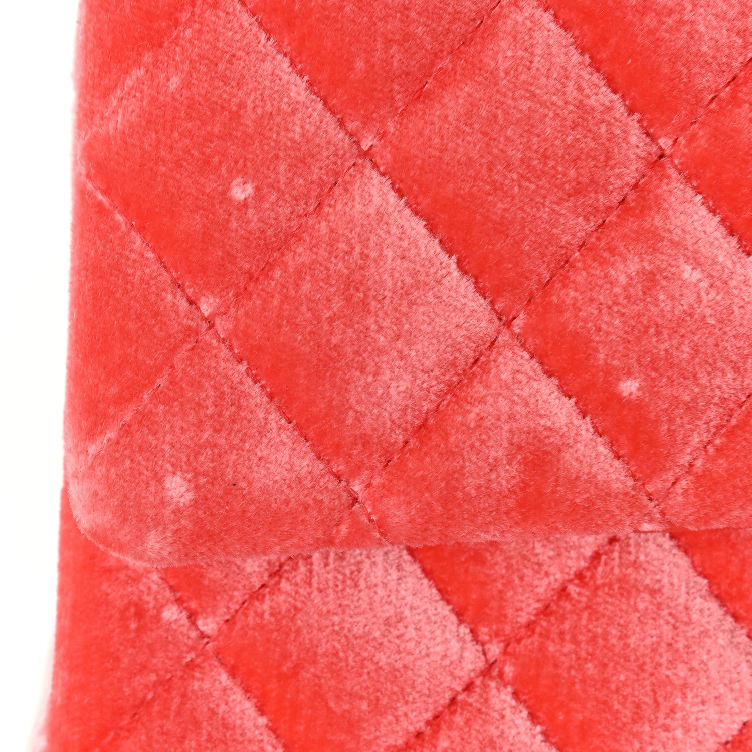 Chanel Velvet Quilted Medium Double Flap Coral 13 of 13