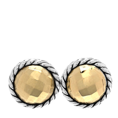 David Yurman Sterling Silver 18K Yellow Gold Chatelaine Earrings 1 of 4
