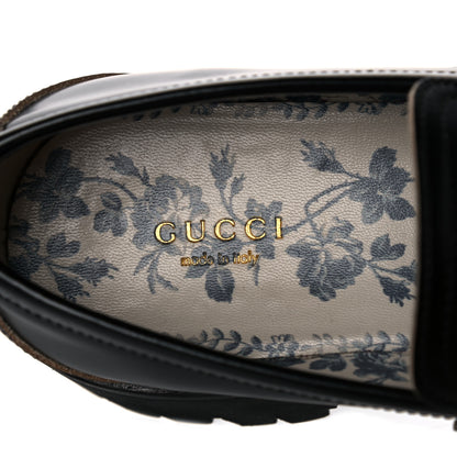 Gucci Cordovan Lux Womens Harald Horsebit 25mm Platform Loafers 38 Black 8 of 19