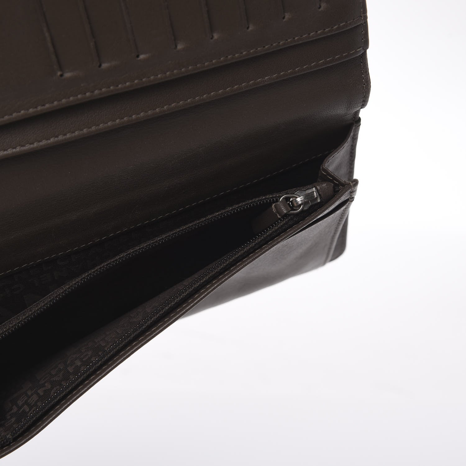 Chanel Grained Patent CC Yen Wallet Brown 8 of 13