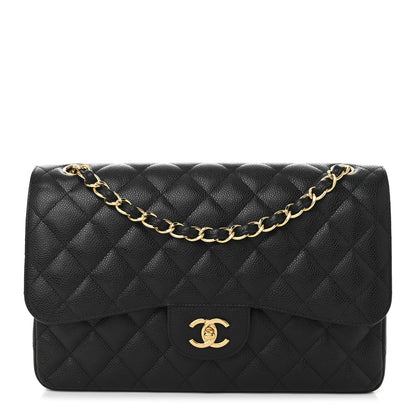 Chanel Caviar Quilted Jumbo Double Flap Black 2 of 19