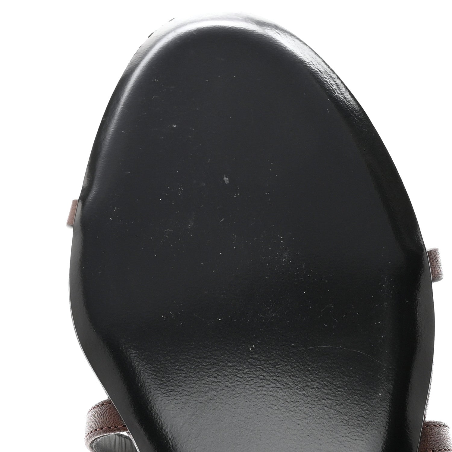Saint Laurent Calfskin Cassandra Monogram Sandals 38 Moro 9 of 13