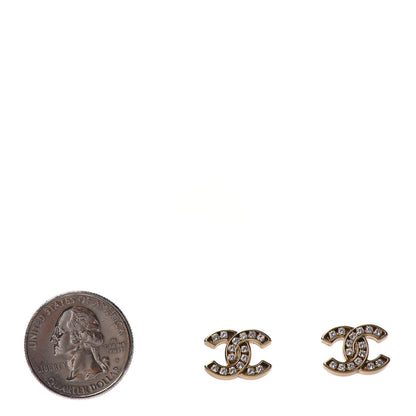 Chanel Crystal CC Earrings Gold 2 of 4