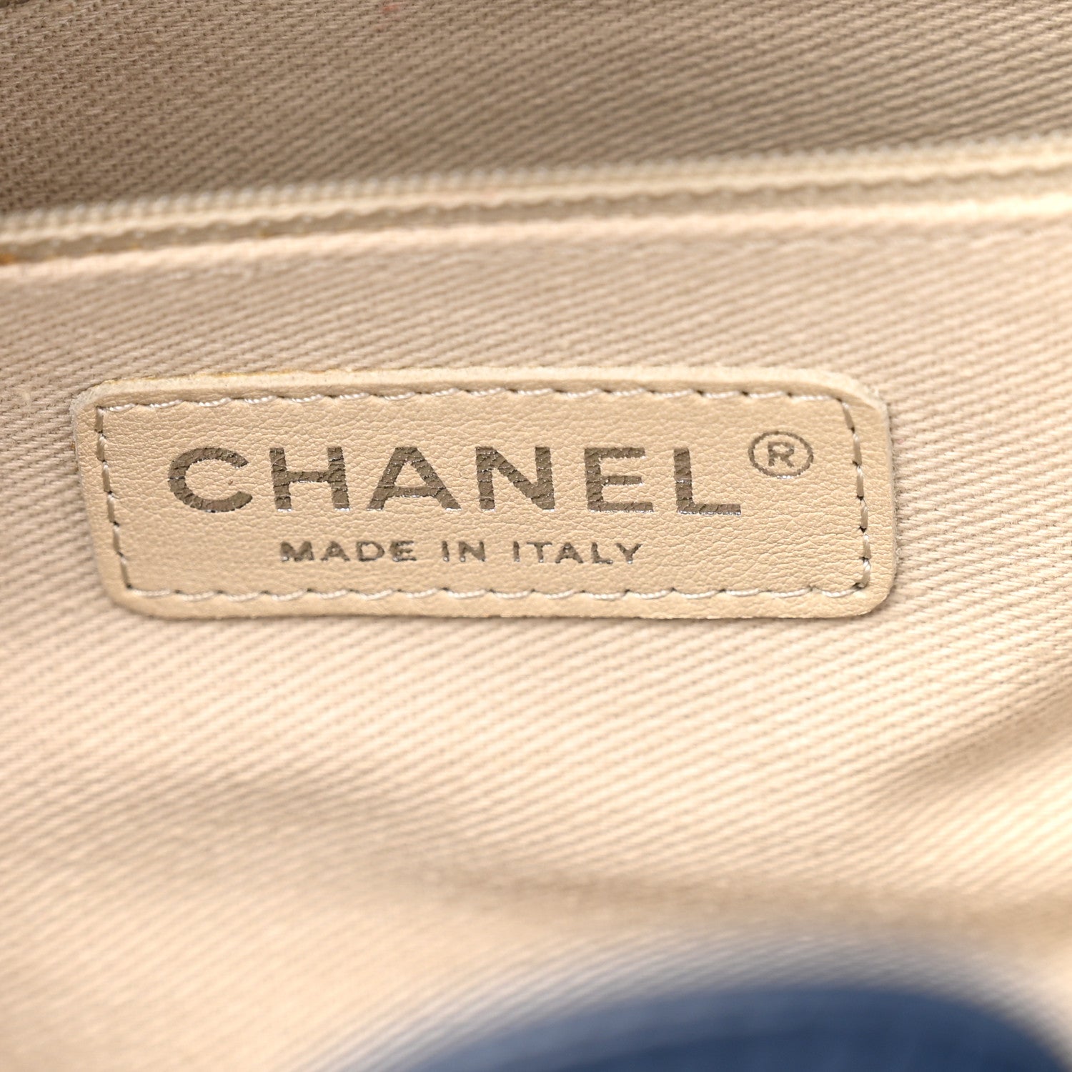 Chanel Soft Caviar CC Medium Top Handle Tote Navy Blue 6 of 11