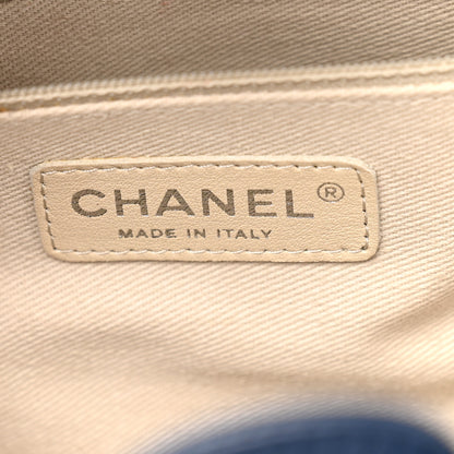 Chanel Soft Caviar CC Medium Top Handle Tote Navy Blue 6 of 11
