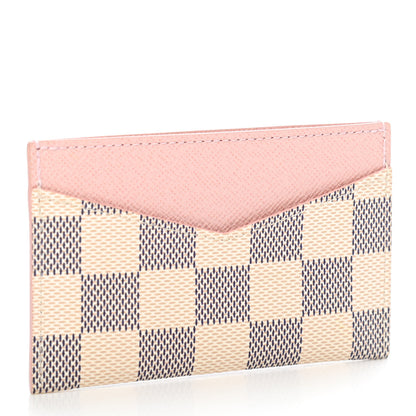 Louis Vuitton Damier Azur Daily Card Holder Rose Ballerine 3 of 7