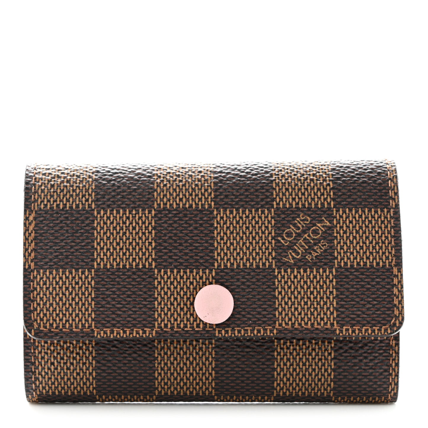 Damier Ebene Multicles 6 Key Holder Rose Ballerine