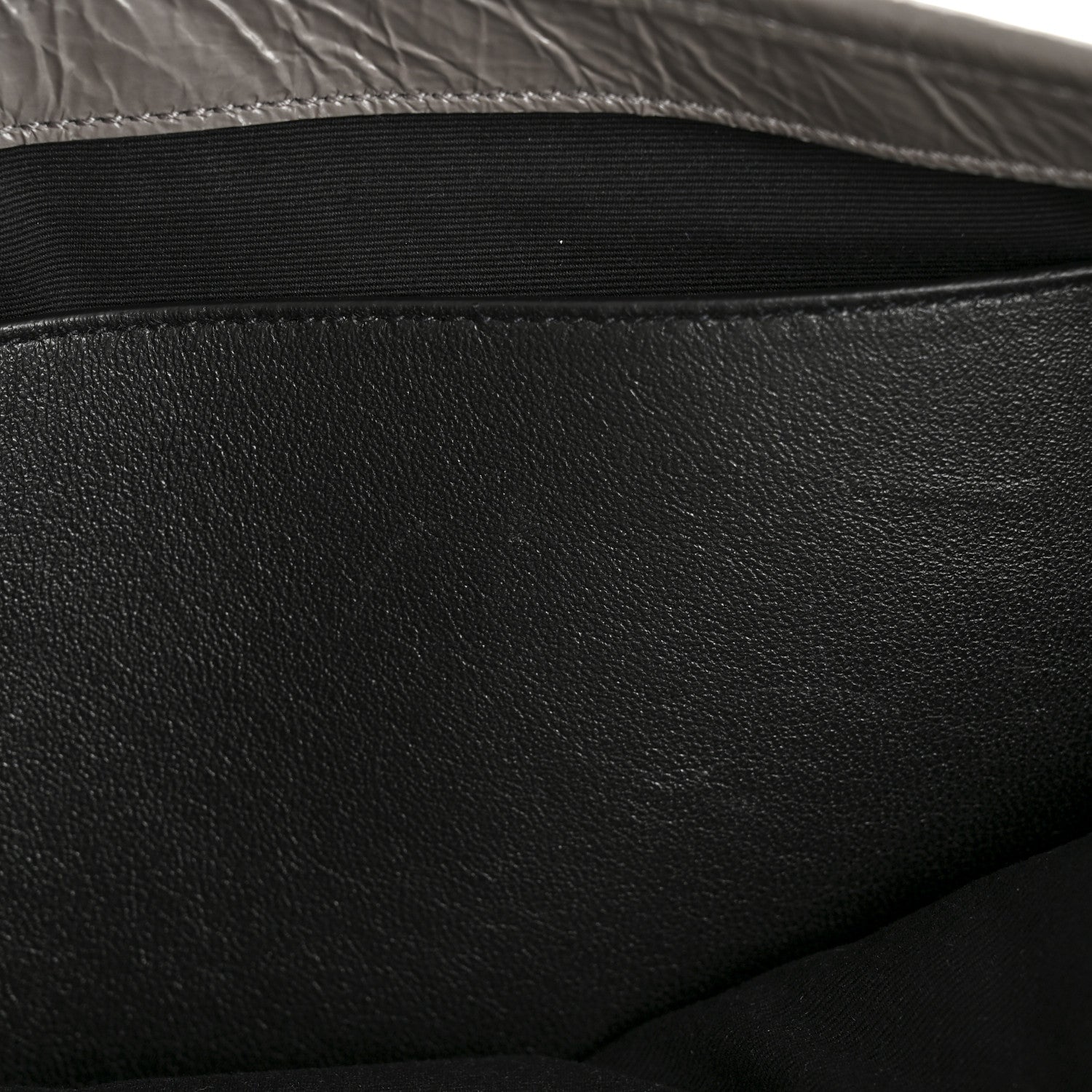 Saint Laurent Crinkled Calfskin Matelasse Monogram Medium Niki Chain Satchel Fog 12 of 14