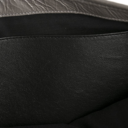 Saint Laurent Crinkled Calfskin Matelasse Monogram Medium Niki Chain Satchel Fog 12 of 14