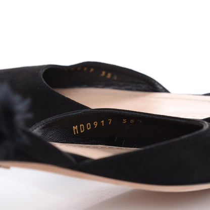 Christian Dior Suede Feather Dior Ethnie Flats 35.5 Black 8 of 8
