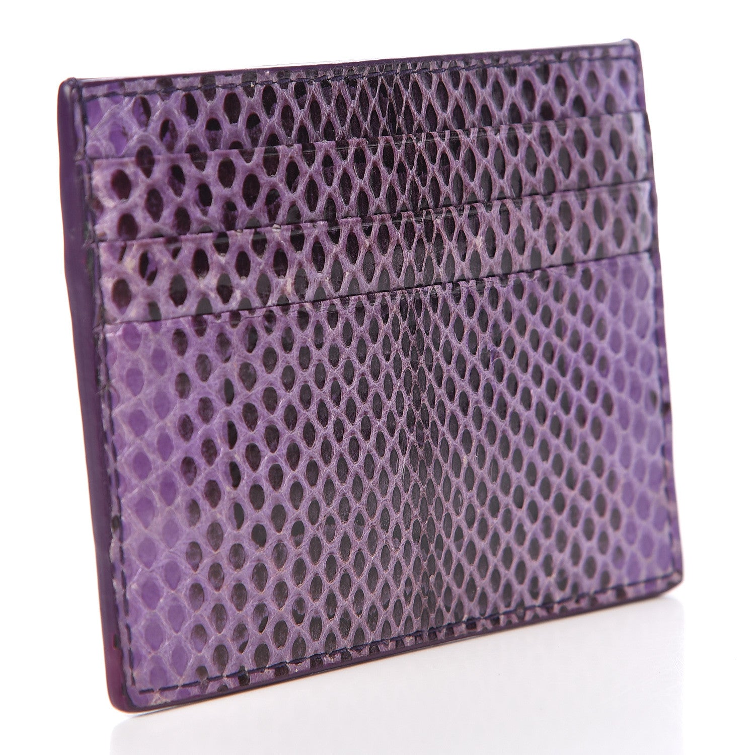 Bottega Veneta Lizard Card Wallet Purple 3 of 8