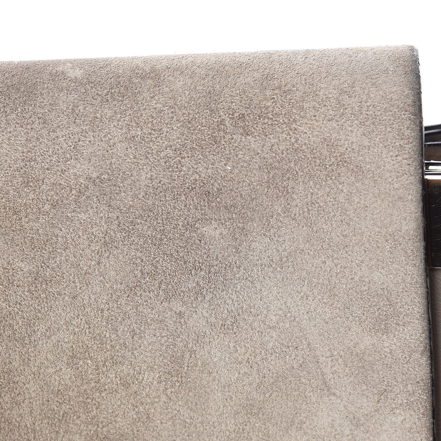 Suede Calfskin Small Faye Shoulder Bag Motty Grey