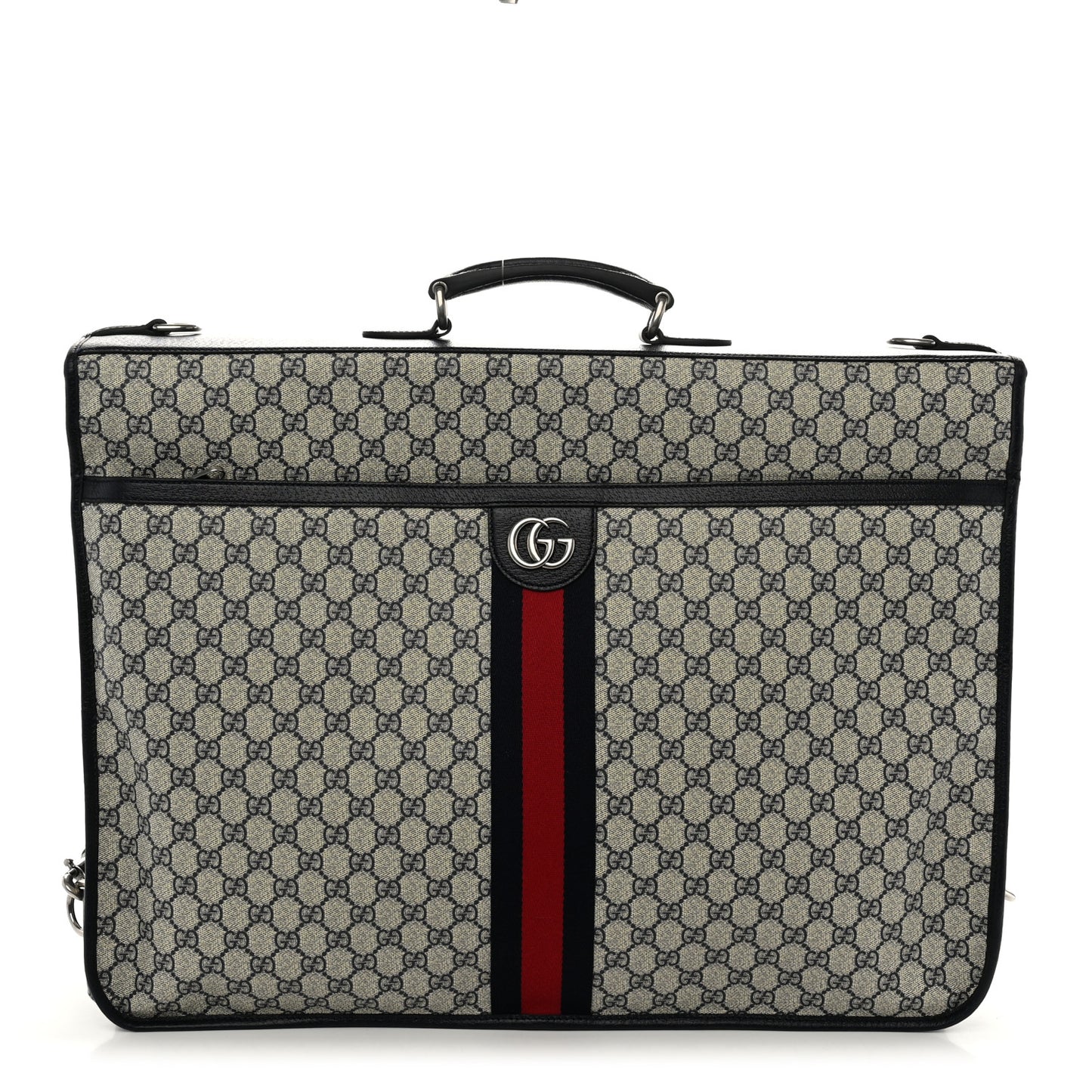 GG Supreme Monogram Web Savoy Garment Bag Beige Blue