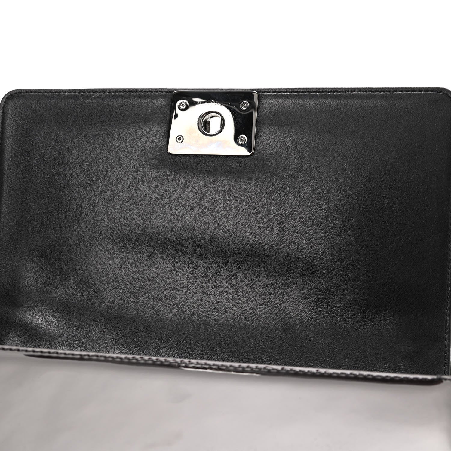 Chanel Patent Calfskin Quilted Medium Boy Flap Black 11 of 11