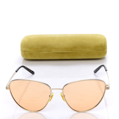 Gucci Cat Eye Logo Sunglasses GG0803S Gold 7 of 7
